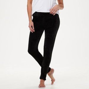 NWT:Cuddl Duds Velour Leggings Warm Snow Black